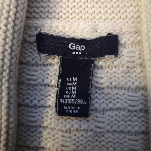 2/$30.00 Mix & Match - Gap Ladies Size Medium Beige Basket Weave Open Cardigan - Picture 3 of 10